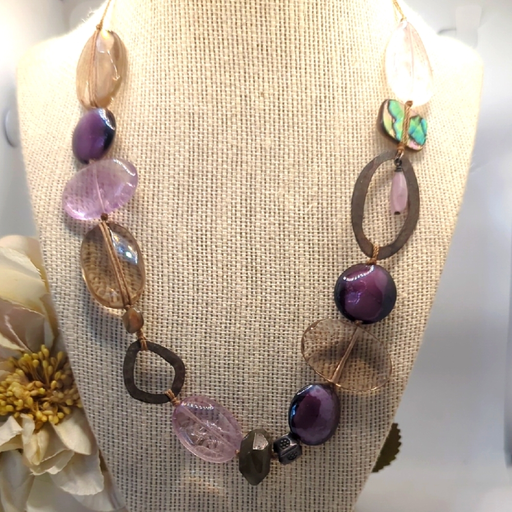 ⭐Silpada Amethyst, Smokey Quartz Necklace